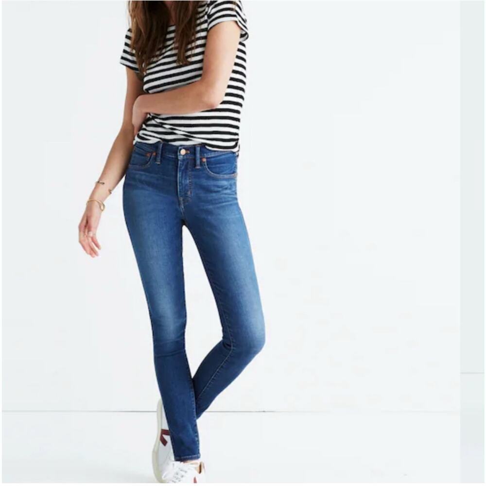 Madewell Women’s 9” Mid-Rise Skinny Jeans with Raw Hem Size 29